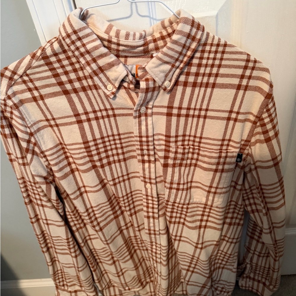 Timberland Flannel Plaid Button-Up Men’s Shirt
